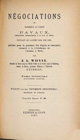 Négociations de Monsieur le Comte d'Avaux : ambassadeur extraordinaire à la cour de Suède, pendant les années 1693, 1697, 1698, 3,2