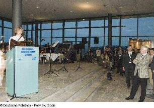 Barbara Ludwig, Staatsministerin für Wissenschaft und Kunst in Sachsen, bei der Eröffnung "Get together"
