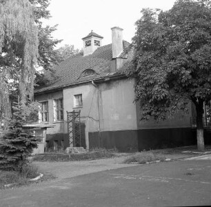 Dresden-Übigau, Klingerstraße. Pionierkaserne Übigau (1913). Kasernengebäude. Hofansicht