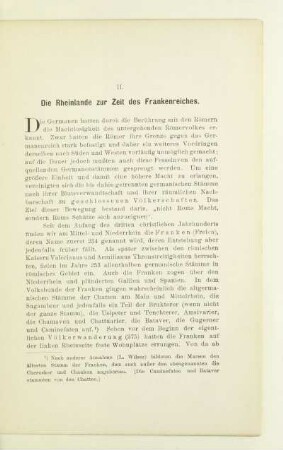 II. Die Rheinlande zur Zeit des Frankenreiches