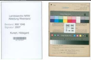 Entnazifizierung Hildegard Kunert , geb. 23.06.1905 (Jugendhelferin)