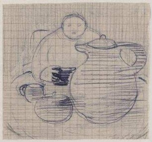 Frau mit Kaffeekanne