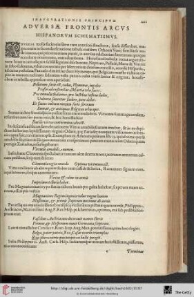 Adversae frontis arcus hispanorum schematismus
