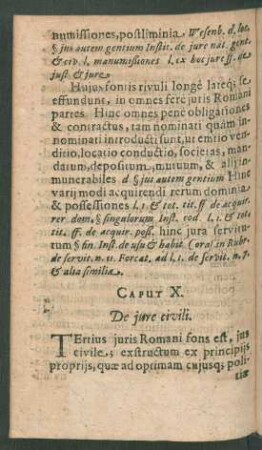 Caput X. De iure civili.