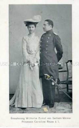 Wilhelm Ernst von Sachsen-Weimar-Eisenach und Prinzessin Caroline Reuss ä. L.
