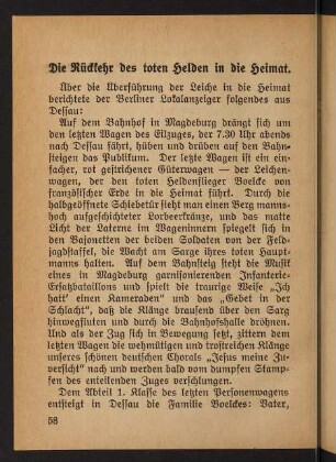 58-71, Die Rückkehr des toten Helden in die Heimat - Schlußwort