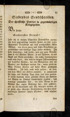 85-115, Siebentes Sendschreiben.