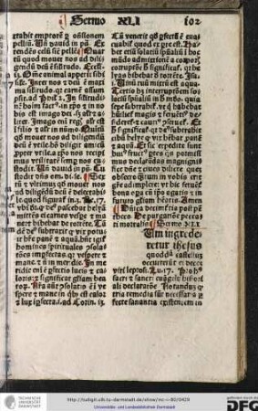 Dominica decimatertia post penthecosten de purgatione peccati mortalis, sermo XLI.