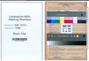Entnazifizierung Fritz Bruch , geb. 25.01.1900 (Lagerverwalter)