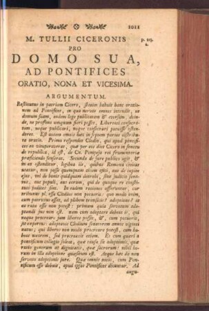 Pro Domo Sua, ad Pontifices
