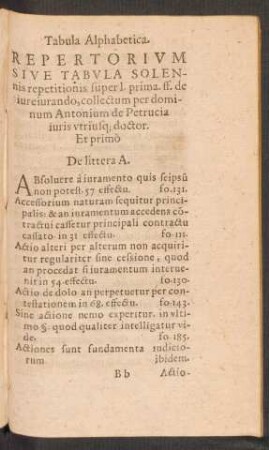 Tabula Alphabetica.