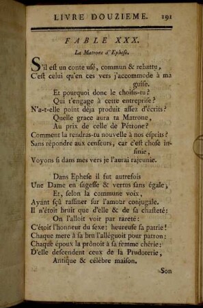 Fable XXX. La Matrone d´Ephese. - Fable XXXII. Le Juge Arbitre, l´Hospitalier, & le Solitaire.