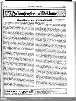 Schaufenster und Reklame