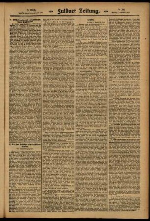 Zweite Ausgabe vom Montag, den 01. September 1913.