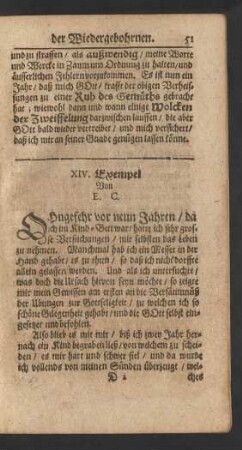 XIV. Exempel. Von E. C.