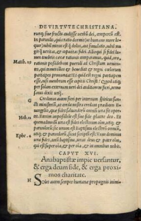 Caput XVI. Anabaptistae impie versantur ...