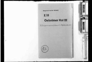 Ruhestand: Pension der Witwen von Geheimenrats-Mitgliedern