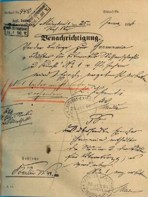Germania. Blätter für Literatur, Wissenschaft u. Kunst : Wissenschaftliche Beilage zur Germania. 1896