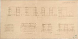 Fischer, Theodor; Hamburg; Messehaus - Ansichten, Querschnitte, Längsschnitt
