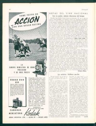 Notas del cine nacional