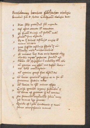 151 Thesen "de natura, lege et gratia", vom 26. April 1517