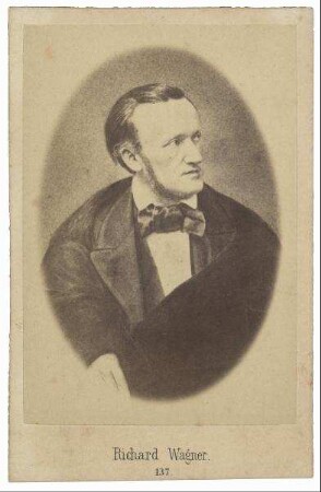 Reproduktion einer Lithographie von Richard Wagner (1813 - 1883)