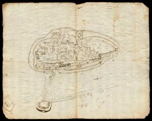 Gesamtansicht und Grundriss der Stadt Lindau