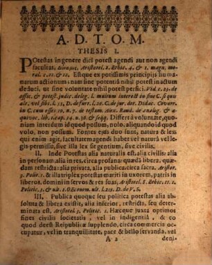 Dissertatio Iuridica De Variis Potestatibus Romani Et Germanici Imperii, Tum Specularium Tum Ecclesiasticorum Magistratuum