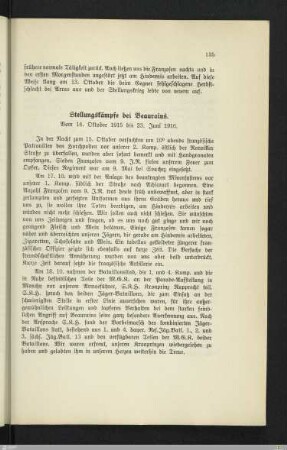 Stellungskämpfe bei Beaurains