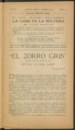 1922006221: El zorro gris