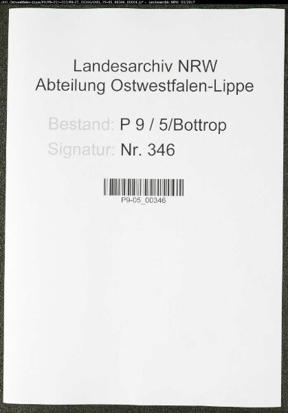 Sterberegister Standesamt Bottrop