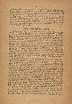 Steigerung der Produktion