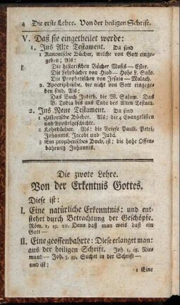 Die zwote Lehre. Von der Erkentnis Gottes.