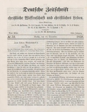 411-417 Zum Leben Mohammed's