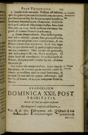 Evangelium Dominica XXII. Post Trinitatis.