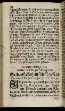Evangel. Matth. 8, 1. 13. Dominica III. post Epiphan.