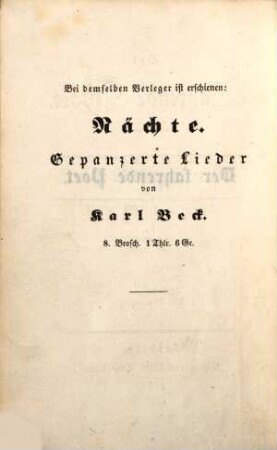 Der fahrende Poet : Dichtungen