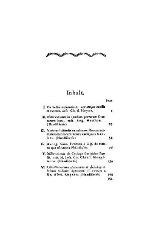 Inhalt : des Dritten Bandes, zweites Stück 1795