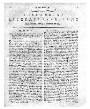 Bibliothek von Anzeigen und Auszügen kleiner meist akademischer Schriften, theologischen, philosophischen, mathematischen, historischen und philologischen Innhalts. Erstes Stück. Jena: Cuno, 1789