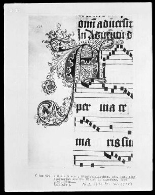 Psalterium aus Sankt Ulrich in Augsburg — Initiale A, Folio 184 verso