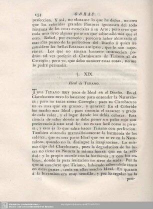 §. XIX. Ideal de TIZIANO.