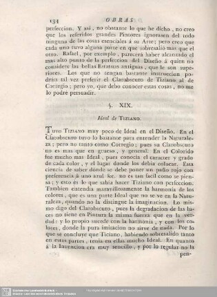 §. XIX. Ideal de TIZIANO.