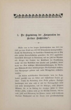 3. Die Begründung der "Korporation der Berliner Buchhändler"
