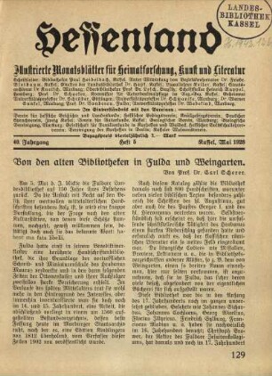 Heft 5, Mai 1928