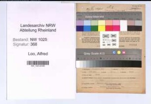 Entnazifizierung Alfred Von Loo , geb. 30.08.1899 (Kaufmann)
