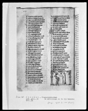 Le pélerinage de la vie humaine — Ritter und Königin, Folio 34verso