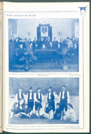 Mellid (Coruña). - [Retrato de] Grupo de señoritas y jóvenes de esta villa que actuaron en una reciente fiesta gallega.