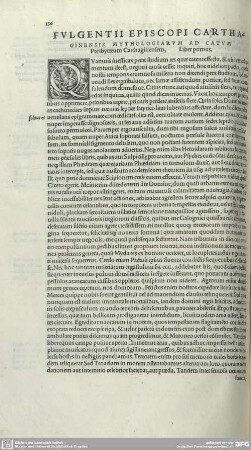 Fulgentii Episcopi Carthaginensis Mythologiarum