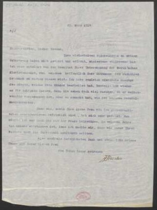 Brief an Karl Klindworth : 27.03.1914