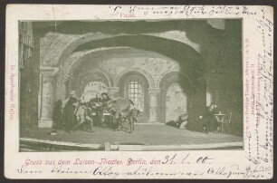 Ansichtskarte "In Auerbachs Keller", Luisen-Theater, Reichenberger Straße